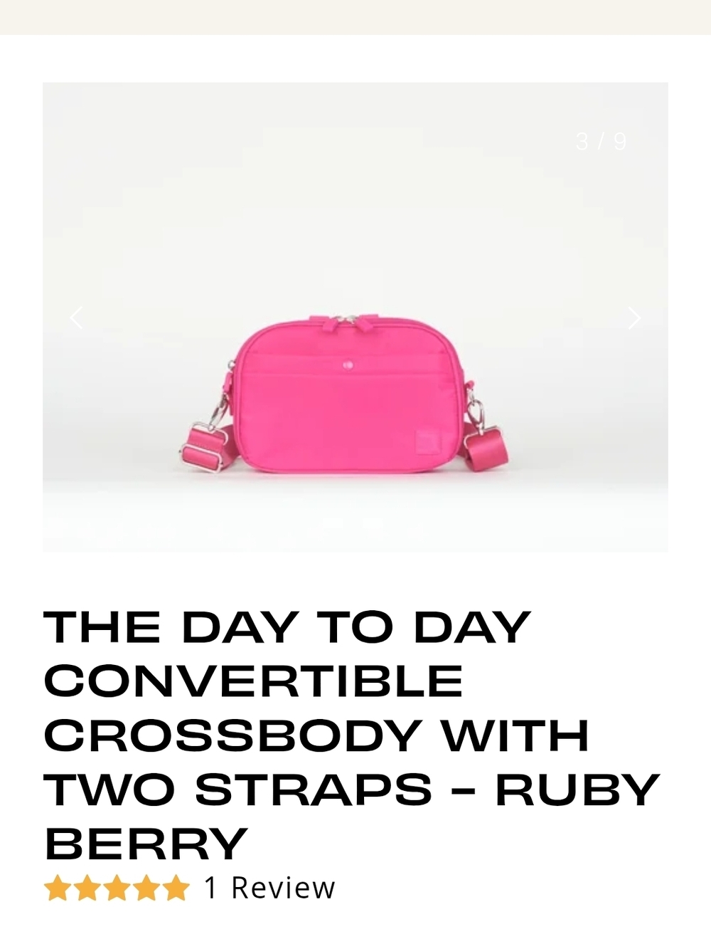 Ihkwip Convertible Crossbody Bag with Two Straps - Ruby Berry